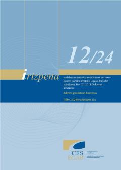 12/24 irizpena azaroaren 11koa, Erabilera turistikoko etxebizitzei eta etxebizitza partikularretako logelei buruzko uztailaren 3ko 101/2018 Dekretua aldatzeko Dekretu-proiektuari buruzkoa